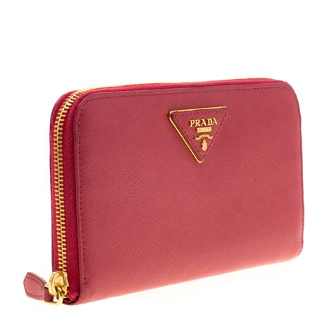 prada leather ladies wallet|prada wallet price list.